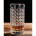 Crystal Whiskey Glasses - 300 ml Bar Glass for Drinking Bourbon, Whisky, Scotch, Cocktails, Cognac- Old Fashioned Cocktail Tumblers (Crystal Clear Diamond Cut Whiskey Glass, 2 pcs)