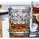 Crystal Whiskey Glasses - 300 ml Bar Glass for Drinking Bourbon, Whisky, Scotch, Cocktails, Cognac- Old Fashioned Cocktail Tumblers (Crystal Drinking Glasses, 6 pcs)