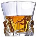 Crystal Whiskey Glasses - 300 ml Bar Glass for Drinking Bourbon, Whisky, Scotch, Cocktails, Cognac- Old Fashioned Cocktail Tumblers (Elegant Whiskey Glass, 2 pcs)