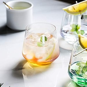 fashioned whiskey glass - heavy base rocks barware glasses for scotch mixed drinks wine bourbon juice water and cocktail drinks 300 ml crystal old fashioned whiskey glasses 12 pcs