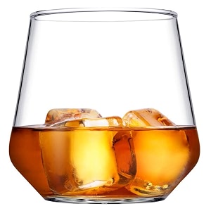 fashioned whiskey glass - heavy base rocks barware glasses for scotch mixed drinks wine bourbon juice water and cocktail drinks 300 ml crystal old fashioned whiskey glasses 2 pcs