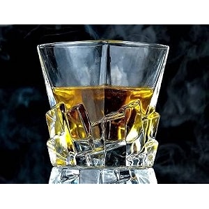 fashioned whiskey glass - heavy base rocks barware glasses for scotch mixed drinks wine bourbon juice water and cocktail drinks 300 ml elegant whiskey glass 6 pcs