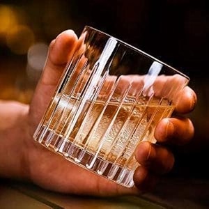 fashioned whiskey glass - heavy base rocks barware glasses for scotch mixed drinks wine bourbon juice water and cocktail drinks 300 ml whiskey crystal rocks glasses 6 pcs