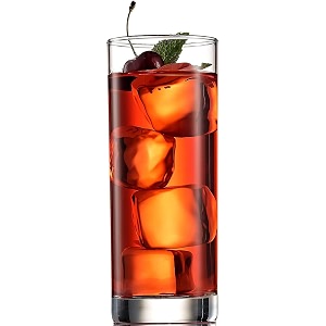 fashioned whiskey glass - heavy base rocks barware glasses for scotch mixed drinks wine bourbon juice water and cocktail drinks 300 ml italian highball glasses 4 pcs