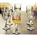 Fashioned Whiskey Glass - Heavy Base Rocks Barware Glasses for Scotch, Mixed Drinks, Wine, Bourbon, Juice, Water and Cocktail Drinks 300 Ml (Crystal Wine Glasses, 6 pcs)