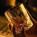 Fashioned Whiskey Glass - Heavy Base Rocks Barware Glasses for Scotch, Mixed Drinks, Wine, Bourbon, Juice, Water and Cocktail Drinks 300 Ml (Diamond Crystal Cut Whiskey Glasses, 12 pcs)