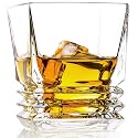 Fashioned Whiskey Glass - Heavy Base Rocks Barware Glasses for Scotch, Mixed Drinks, Wine, Bourbon, Juice, Water and Cocktail Drinks 300 Ml (Rock Crystal Whiskey Glasses, 2 pcs)
