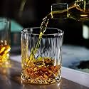 Fashioned Whiskey Glass - Heavy Base Rocks Barware Glasses for Scotch, Mixed Drinks, Wine, Bourbon, Juice, Water and Cocktail Drinks 300 Ml (Diamond Crystal Cut Whiskey Glasses, 2 pcs)