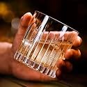Fashioned Whiskey Glass - Heavy Base Rocks Barware Glasses for Scotch, Mixed Drinks, Wine, Bourbon, Juice, Water and Cocktail Drinks 300 Ml (Whiskey Crystal Rocks Glasses, 6 pcs)