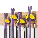 Ski & Snowboard Wall Rack for Garage Wall Fits Any Ski/board, Ski Wall Mount Holders Damage-Free Storage Rack, Garage Organization Space-Saving Winter Gear Organizer, Yellow, 4 Pack