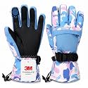 Ski Gloves,Snow Gloves Waterproof Winter Warm Cold Weather Touchscreen Gloves for Parent&amp; Child Kids Skiing,Snowboarding