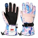Ski Gloves,Snow Gloves Waterproof Winter Warm Cold Weather Touchscreen Gloves for Parent&amp; Child Kids Skiing,Snowboarding