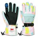 Ski Gloves,Snow Gloves Waterproof Winter Warm Cold Weather Touchscreen Gloves for Parent&amp; Child Kids Skiing,Snowboarding