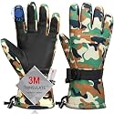 Ski Gloves,Snow Gloves Waterproof Winter Warm Cold Weather Touchscreen Gloves for Parent&amp; Child Kids Skiing,Snowboarding