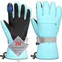 Ski Gloves,Snow Gloves Waterproof Winter Warm Cold Weather Touchscreen Gloves for Parent&amp; Child Kids Skiing,Snowboarding