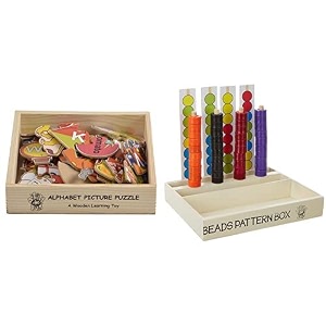 skillofun wildlife picture puzzle for 2-5 years multicolour amp skillofun wooden beads pattern box multi color