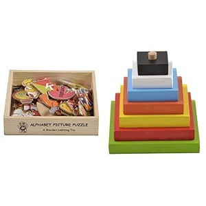 skillofun wildlife picture puzzle for 2-5 years multicolour amp skillofun wooden graded square tower multi color