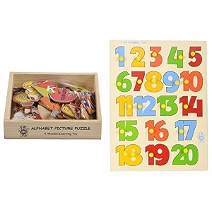skillofun wildlife picture puzzle for 2-5 years multicolour amp skillofun wooden 1-20 number shape tray with knobs multi color