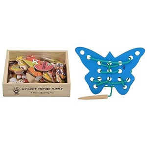 skillofun wildlife picture puzzle for 2-5 years multicolour amp skillofun butterfly sewing toy multicolour