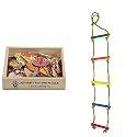 Skillofun Wildlife Picture Puzzle for 2-5 Years, Multicolour &amp; Skillofun Wooden Rope Ladder, Multi Color