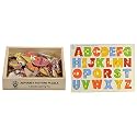 Skillofun Wildlife Picture Puzzle for 2-5 Years, Multicolour &amp; Skillofun - L-6K Wooden Capital ABC Stray with Knobs