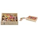 Skillofun Wildlife Picture Puzzle for 2-5 Years, Multicolour & Skillofun Wooden Number and Bead Set, Multi Color