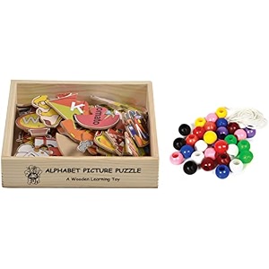skillofun wildlife picture puzzle multicolour 53 pieces amp skillofun plastic beads set 50 beads multi color