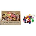 Skillofun Wildlife Picture Puzzle, Multicolour, 53 Pieces & Skillofun Plastic Beads Set (50 Beads), Multi Color