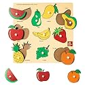 Skillofun Wooden King Size Fruit Identification Tray | Wooden Toys For Kids | Puzzles For Kids For Age 2 | Wooden Puzzles For Kids | Occupational Therapy Equipment | Puzzle Game | Peg Board For Kids