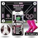 SkillZone Soccer Training Mat with Soccer Ball – Dribbling & Footwork Trainer | Indoor/Outdoor Soccer Training Kit with Interactive Video Hub, Grip Socks & Carry Bag | Control & Agility Practice