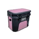 Skin Compatible with Yeti Roadie 15 Hard Cooler - Solid Pink - Premium 3M Vinyl Protective Wrap Decal Cover - Easy to Apply | Crafted in The USA by MightySkins