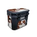 Skin Compatible with Yeti Roadie 15 Hard Cooler - Cow Hide - Premium 3M Vinyl Protective Wrap Decal Cover - Easy to Apply | Crafted in The USA by MightySkins