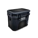 Skin Compatible with Yeti Roadie 15 Hard Cooler - Black Wood - Premium 3M Vinyl Protective Wrap Decal Cover - Easy to Apply | Crafted in The USA by MightySkins