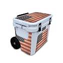 Skin Compatible with Yeti Roadie 32 Wheeled Cooler - Vintage Flag - Premium 3M Vinyl Protective Wrap Decal Cover - Easy to Apply | Crafted in The USA by MightySkins