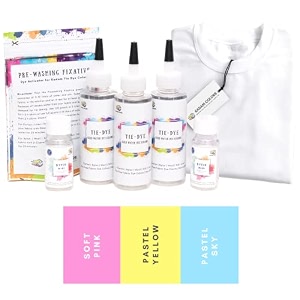 skin friendly kadam tie dye kit 11 bubblegum with white t-shirt 100 cotton unisex 180 gsm t-shirt dye activator and colour fixer included cold fabric dyeing