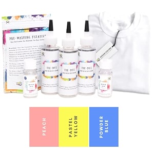 skin friendly kadam tie dye kit 21 blossom with white t-shirt 100 cotton unisex 180 gsm t-shirt dye activator and colour fixer included cold fabric dyeing