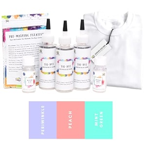 skin friendly tie dye bottle with white t-shirt 100 cotton 180 gsm t-shirt dye activator - color fixative included cold fabric dye colors 5-6 year citrus green