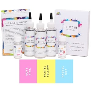 kadam tie dye kit-bubblegum  skin friendly tie and dye kit with tie dye colour bottle dye activator amp colour fixative  cold fabric dyeing tie dye colours for kids and adults