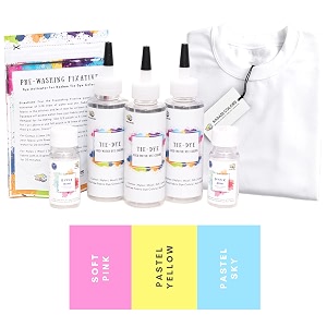 skin friendly kadam tie dye kit 11 bubblegum with white t-shirt 100 cotton unisex 180 gsm t-shirt dye activator and colour fixer included cold fabric dyeing