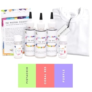 skin friendly kadam tie dye kit 16 blush with white t-shirt 100 cotton unisex 180 gsm t-shirt dye activator and colour fixer included cold fabric dyeing