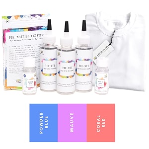skin friendly kadam tie dye kit 20 macroon with white t-shirt 100 cotton unisex 180 gsm t-shirt dye activator and colour fixer included cold fabric dyeing