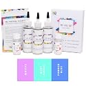 Skin Friendly Kadam Tie Dye Kit #15 Candy with White T-Shirt 100% Cotton Unisex, 180 GSM T-Shirt, Dye Activator and Colour Fixer Included, Cold Fabric Dyeing