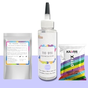 skin friendly tie dye bottle dye activator - color fixative included cold fabric dye colors periwinkle