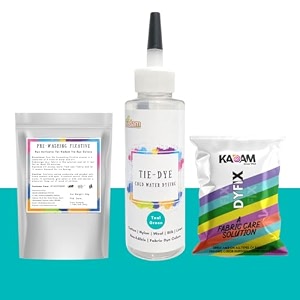 skin friendly tie dye bottle with white t-shirt 100 cotton 180 gsm t-shirt dye activator - color fixative included cold fabric dye colors no t-shirt tie dye bottle teal green