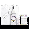 Skin Friendly Tie Dye Bottle with White T-Shirt, 100% Cotton 180 GSM T-Shirt, Dye Activator - Color Fixative Included, Cold Fabric Dye Colors (XL 43/44, Midnight Black)