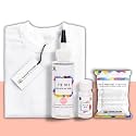 Skin Friendly Tie Dye Bottle with White T-Shirt, 100% Cotton 180 GSM T-Shirt, Dye Activator - Color Fixative Included, Cold Fabric Dye Colors (XL 43/44, Peach)