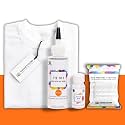 Skin Friendly Tie Dye Bottle with White T-Shirt, 100% Cotton 180 GSM T-Shirt, Dye Activator - Color Fixative Included, Cold Fabric Dye Colors (9-11 Year, Orange)