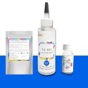 Skin Friendly Tie Dye Bottle with White T-Shirt, 100% Cotton 180 GSM T-Shirt, Dye Activator - Color Fixative Included, Cold Fabric Dye Colors (No T-Shirt, Tie Dye Bottle Cobalt Blue)