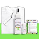 Skin Friendly Tie Dye Bottle with White T-Shirt, 100% Cotton 180 GSM T-Shirt, Dye Activator - Color Fixative Included, Cold Fabric Dye Colors (Small 37/38, Parrot Green)
