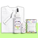 Skin Friendly Tie Dye Bottle with White T-Shirt, 100% Cotton 180 GSM T-Shirt, Dye Activator - Color Fixative Included, Cold Fabric Dye Colors (Large 41/42, Pistachio)